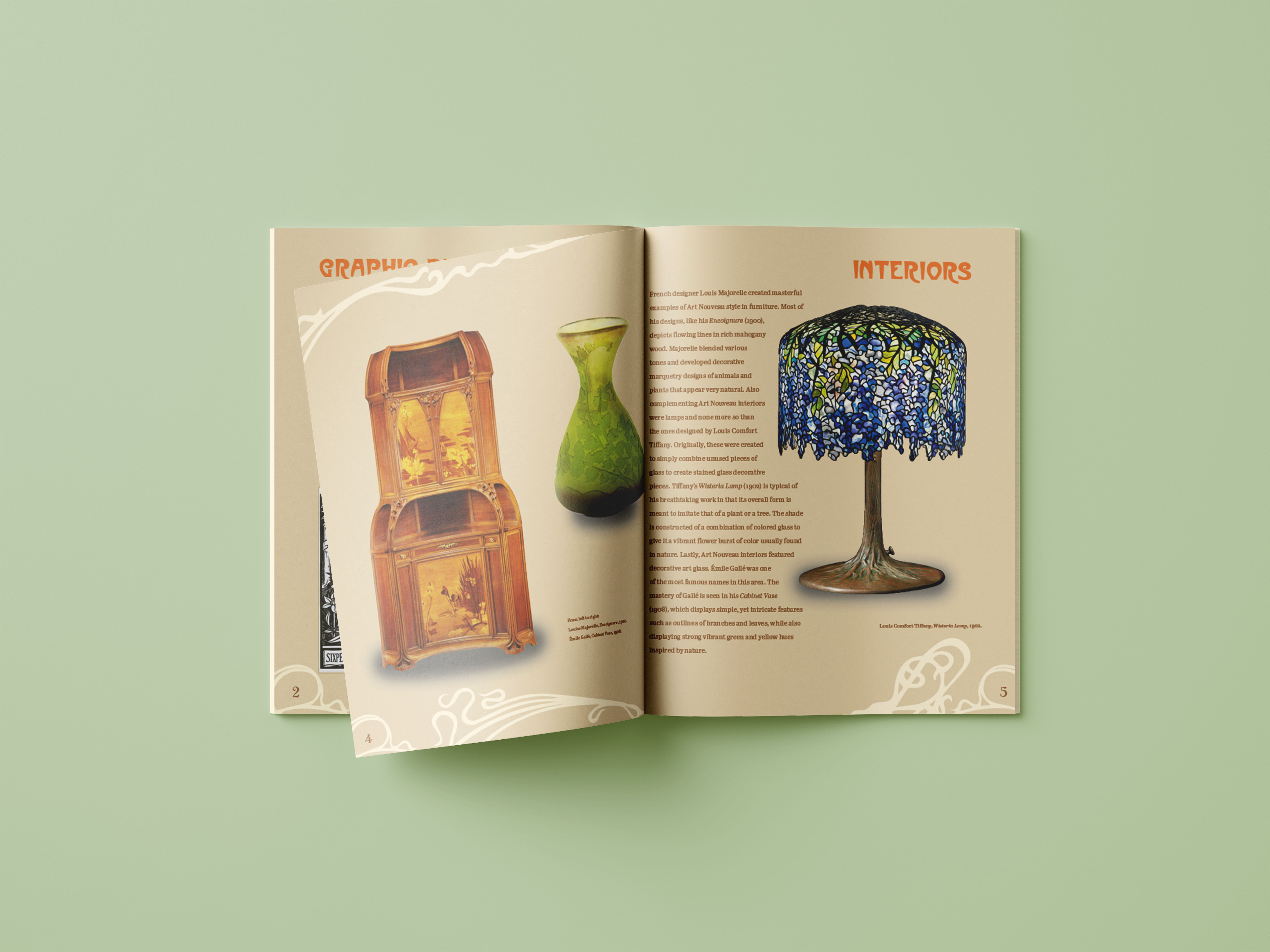 Preview section of the Interiors page of the catalog.